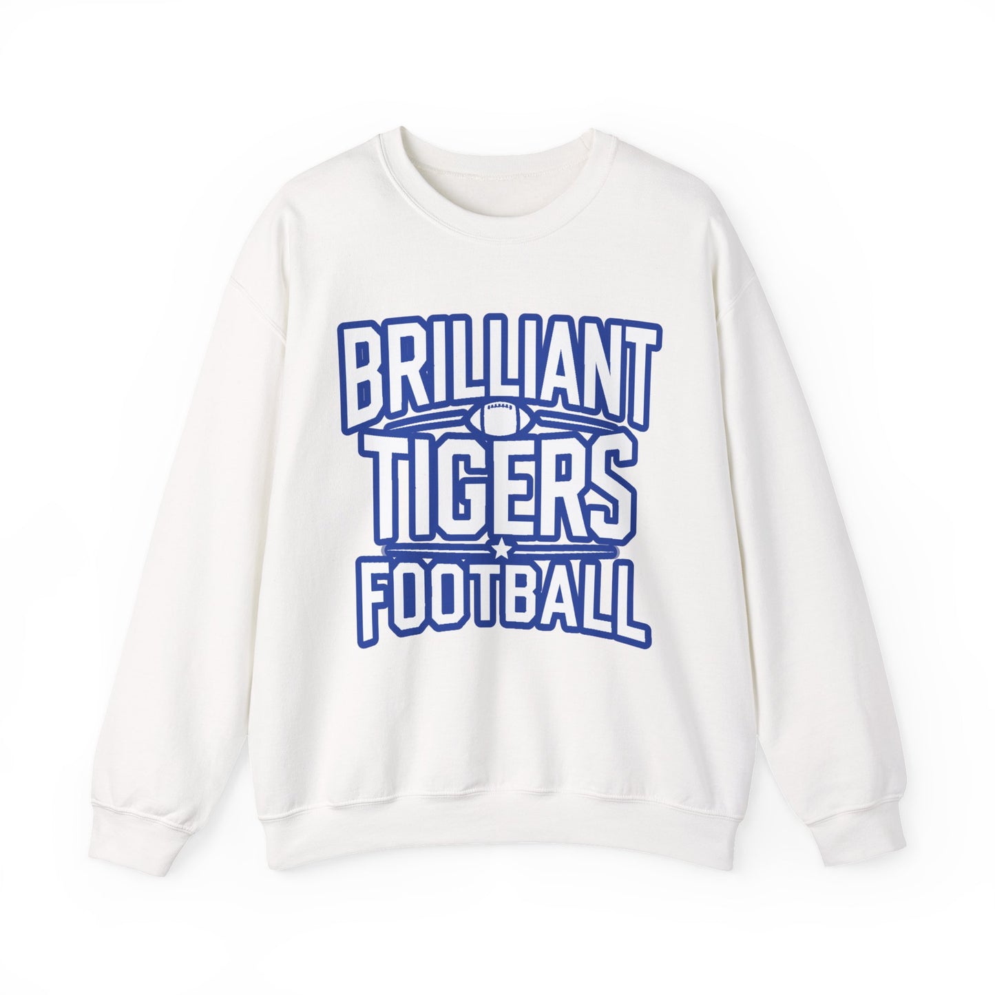 Adult Crewneck Sweatshirt \ Brilliant Tigers Football \ BTF1