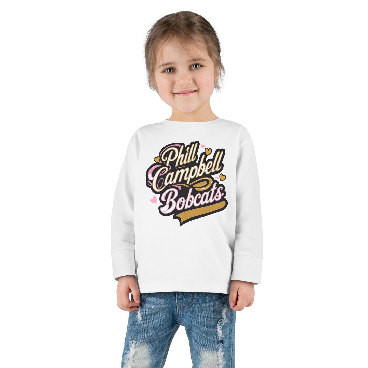 Toddler Long Sleeve Tee \ Phill Campbell Bobcats \ PCBG1