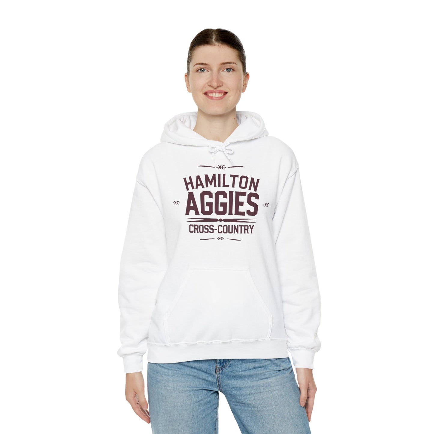 Adult Hooded Sweatshirt \ Hamilton Aggies Cross-Country \ HCC1