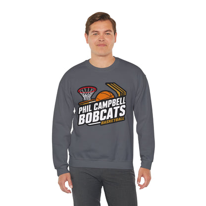 Adult Crewneck Sweatshirt \ Phil Campbell Bobcats Basketball \ PCBBK1