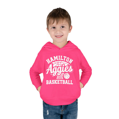 Toddler Hoodie Sweatshirt \ Hamilton Aggies Basketball \ HABBG1