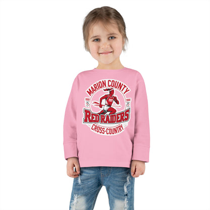 Toddler Long Sleeve Tee \ Marion County Red Raiders Cross-Country \ MCCC2