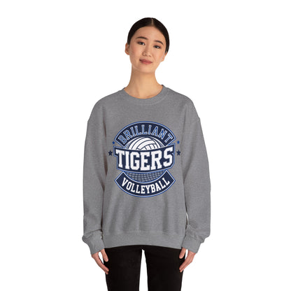 Adult Crewneck Sweatshirt \ Brilliant Tigers Volleyball \ BTV1