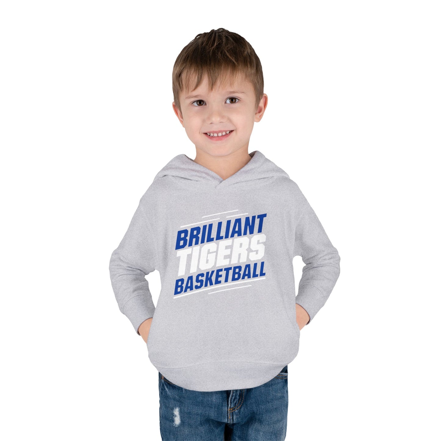 Toddler Hoodie Sweatshirt \ Brilliant Tigers Basketball \ BTBK2
