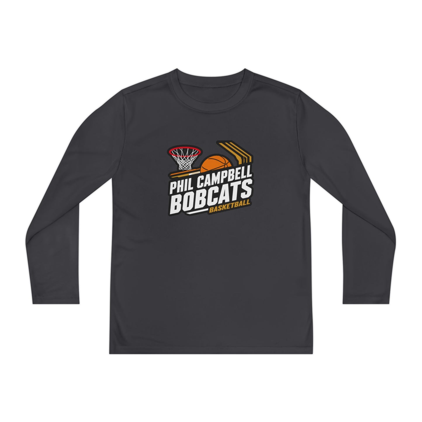 Youth Long Sleeve Tee \ Phil Campbell Bobcats Basketball \ PCBBK1