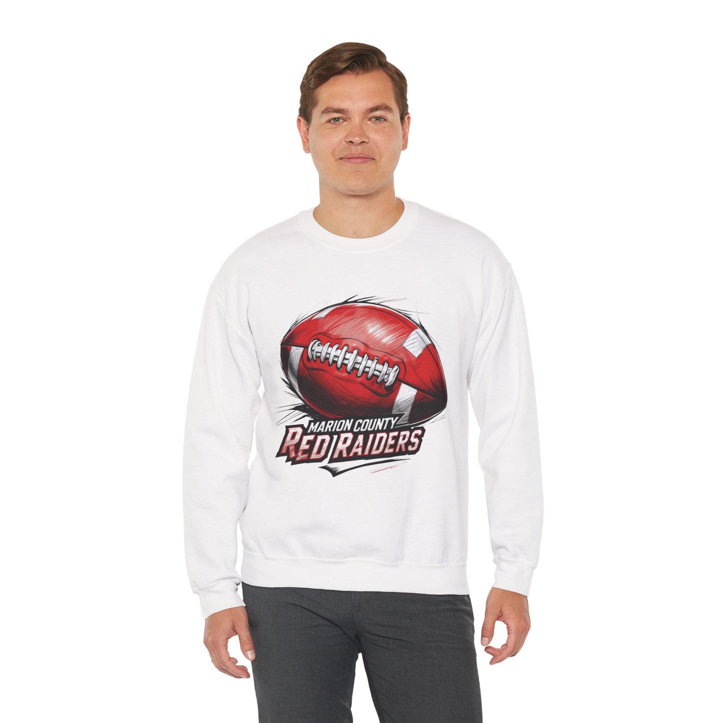 Adult Crewneck Sweatshirt \ Marion County Red Raiders Football \ MCF1