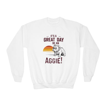 Youth Crewneck Sweatshirt \ It's a Great Day to be an Aggie! \ GDA3