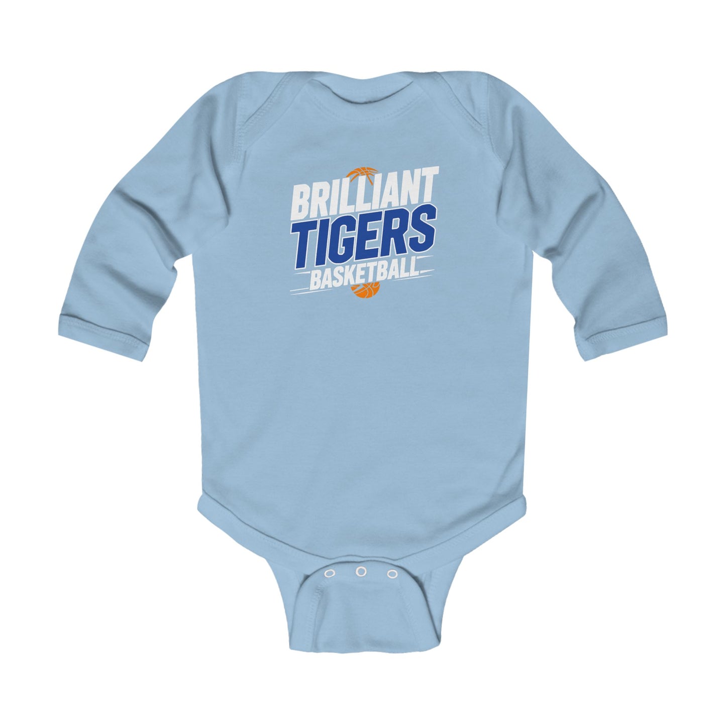 Long Sleeve Baby Bodysuit \ Brilliant Tigers Basketball \ BTBK1