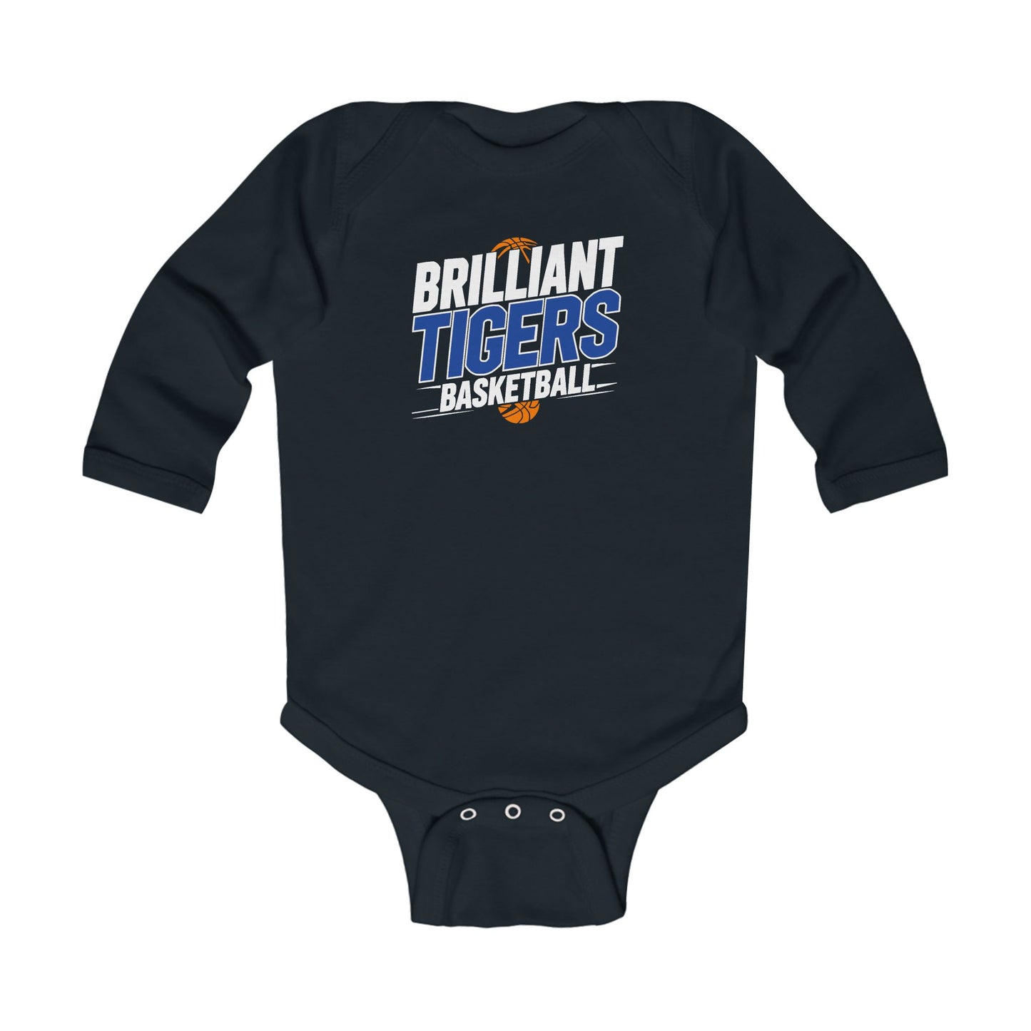 Long Sleeve Baby Bodysuit \ Brilliant Tigers Basketball \ BTBK1