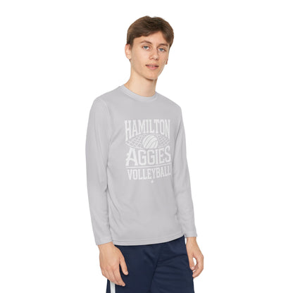 Youth Long Sleeve Tee \ Hamilton Aggies Volleyball \ HAV2
