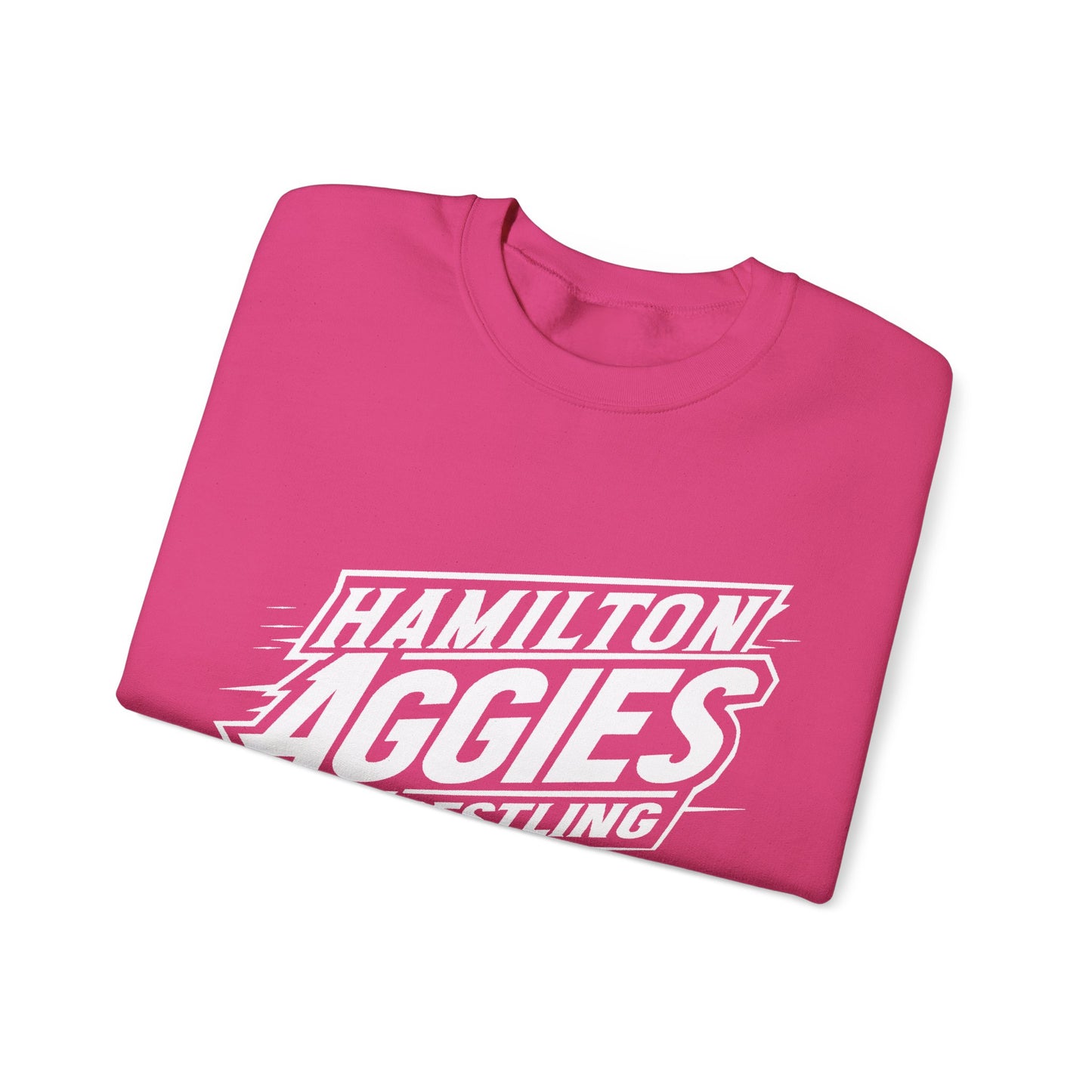 Adult Crewneck Sweatshirt \ Hamilton Aggies Wrestling \ HAW1