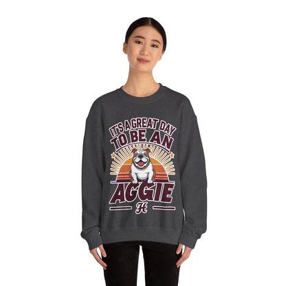Adult Crewneck Sweatshirt \ It's a Great Day to be an Aggie! \ GDA3