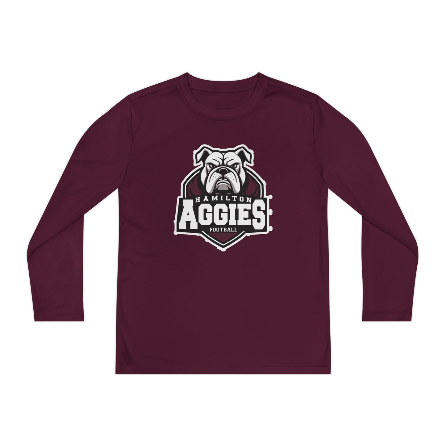Youth Long Sleeve Tee \ Hamilton Aggies Football \ HAF2