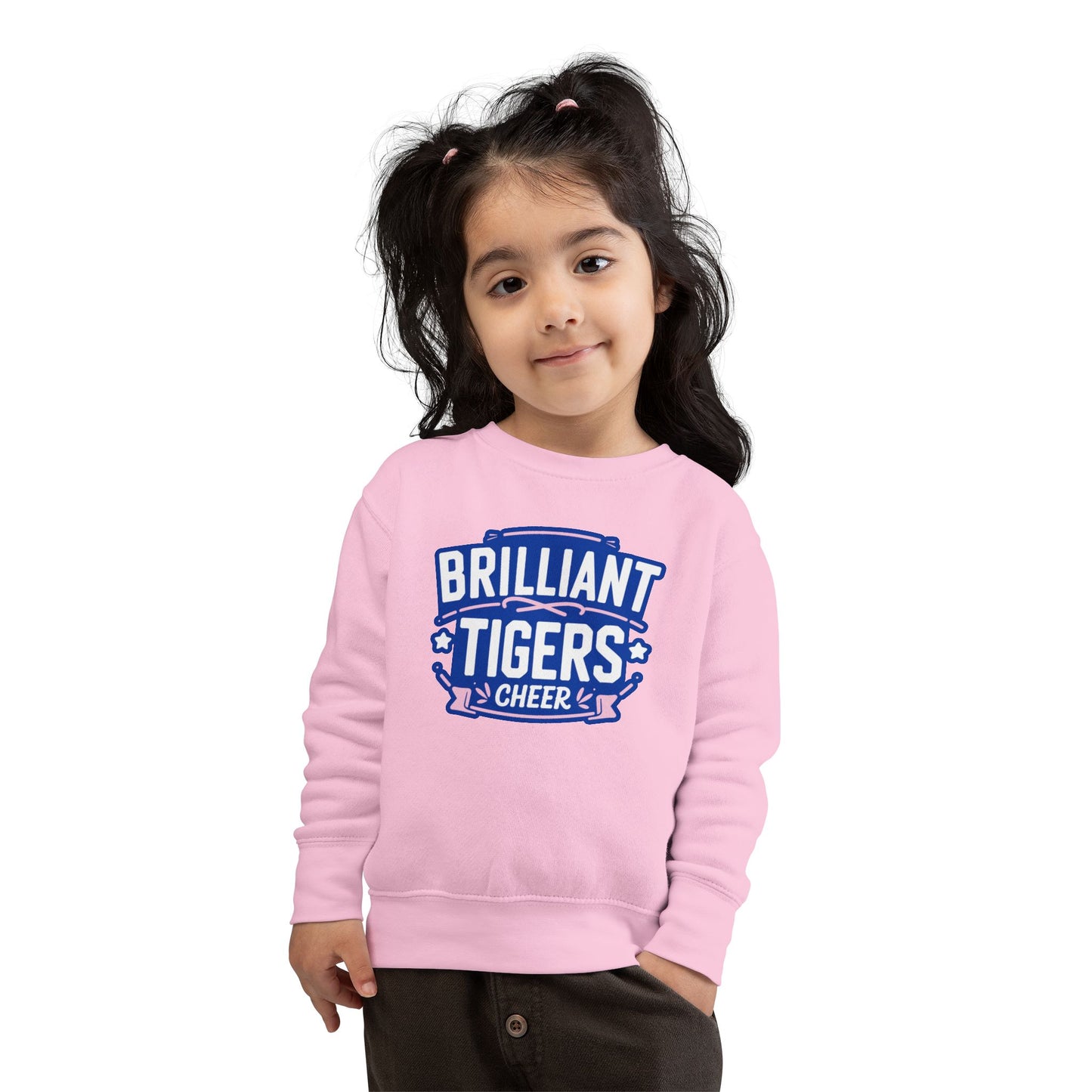 Toddler Crewneck Sweatshirt \ Brilliant Tigers Cheer \ BTC2