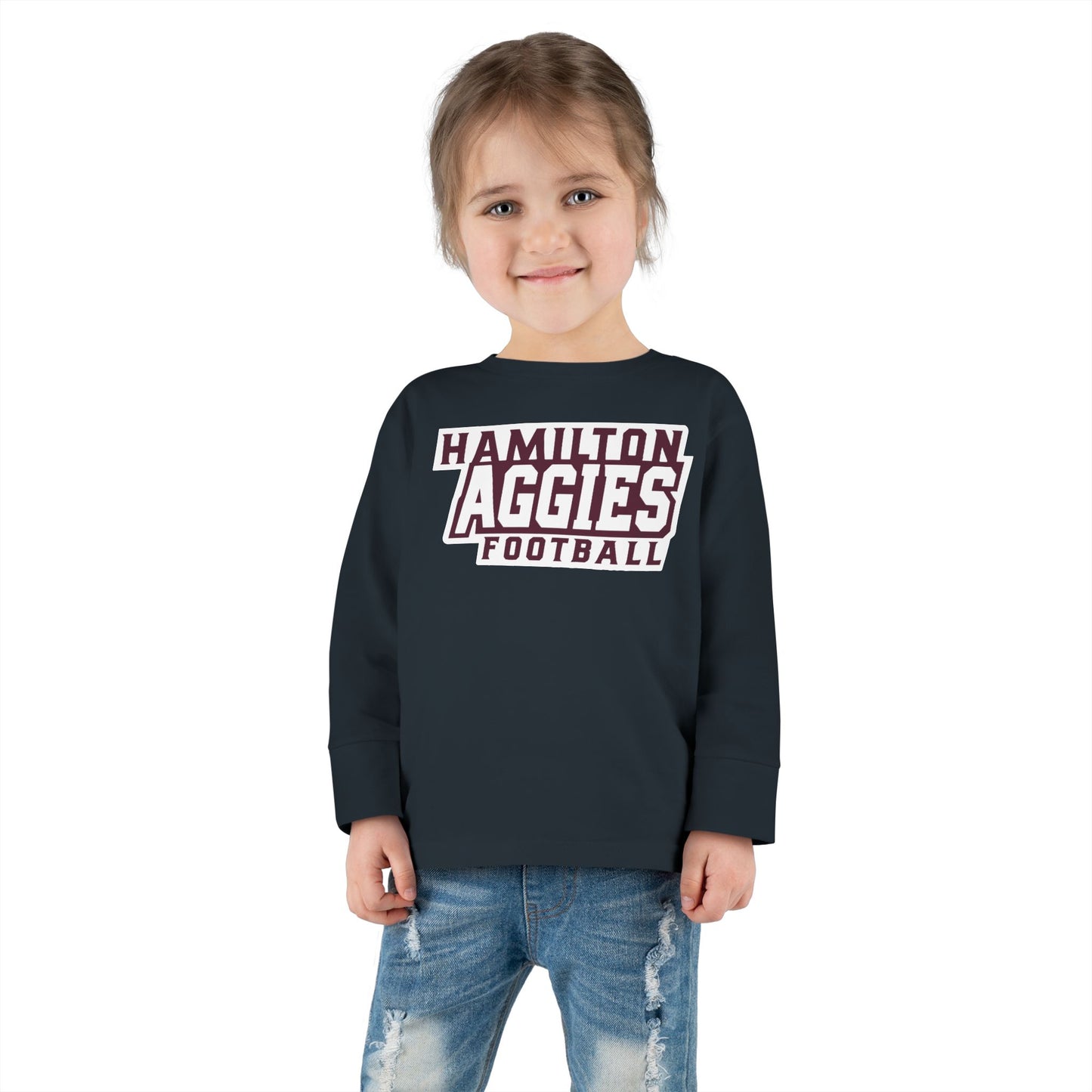 Toddler Long Sleeve Tee \ Hamilton Aggies Football \ HAF1