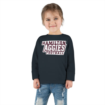 Toddler Long Sleeve Tee \ Hamilton Aggies Football \ HAF1