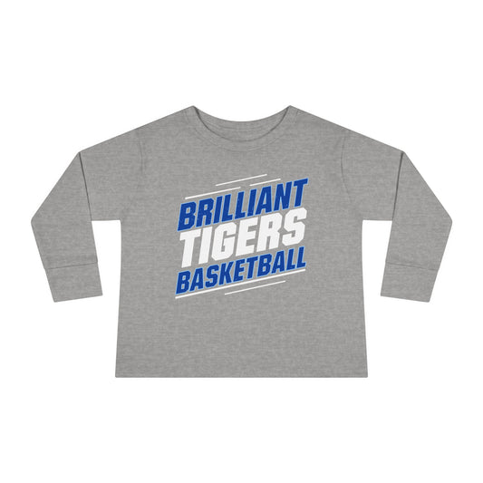 Toddler Long Sleeve Tee \ Brilliant Tigers Basketball \ BTBK2