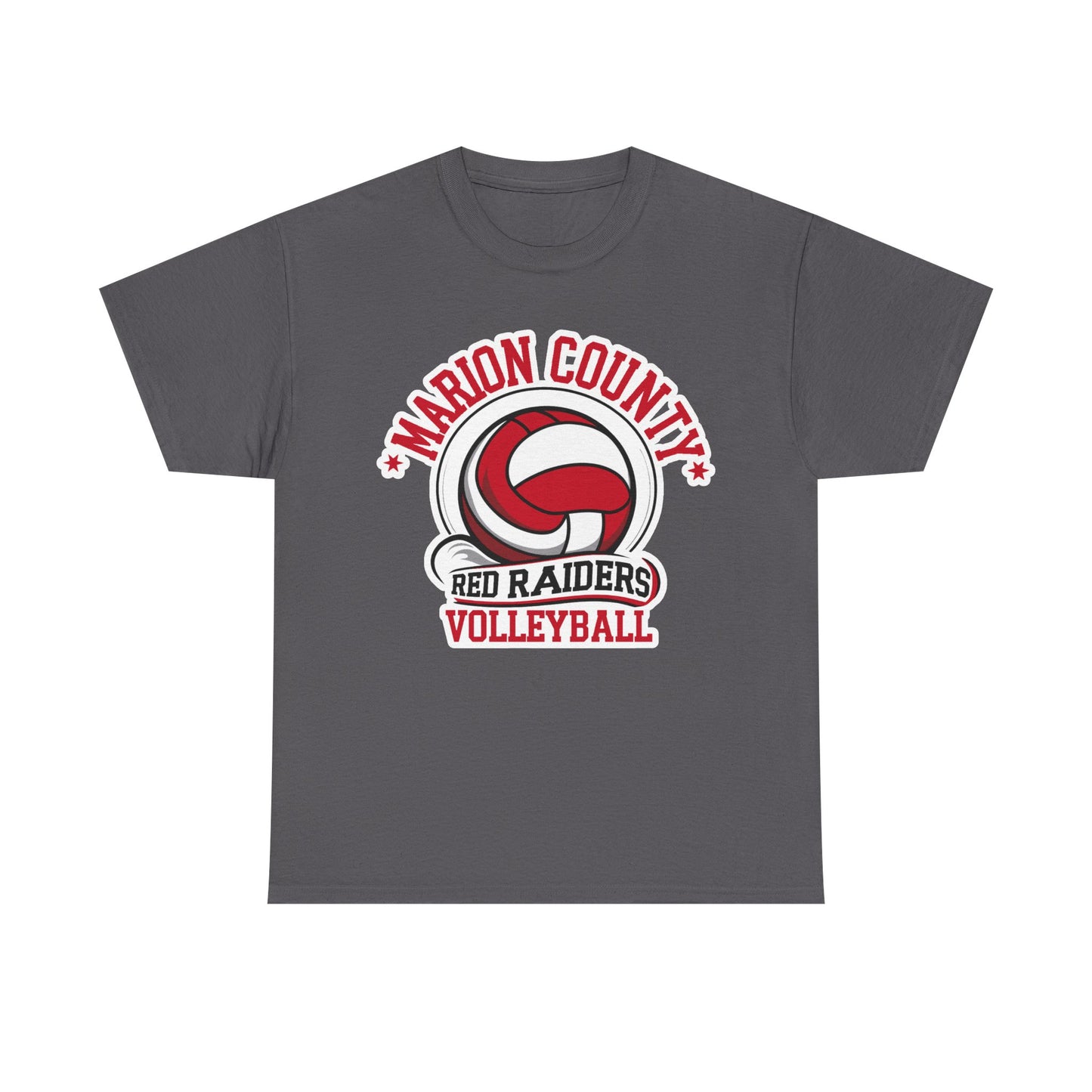 Adult Tee \ Marion County Red Raiders Volleyball \ MCV1