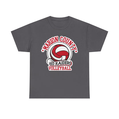 Adult Tee \ Marion County Red Raiders Volleyball \ MCV1