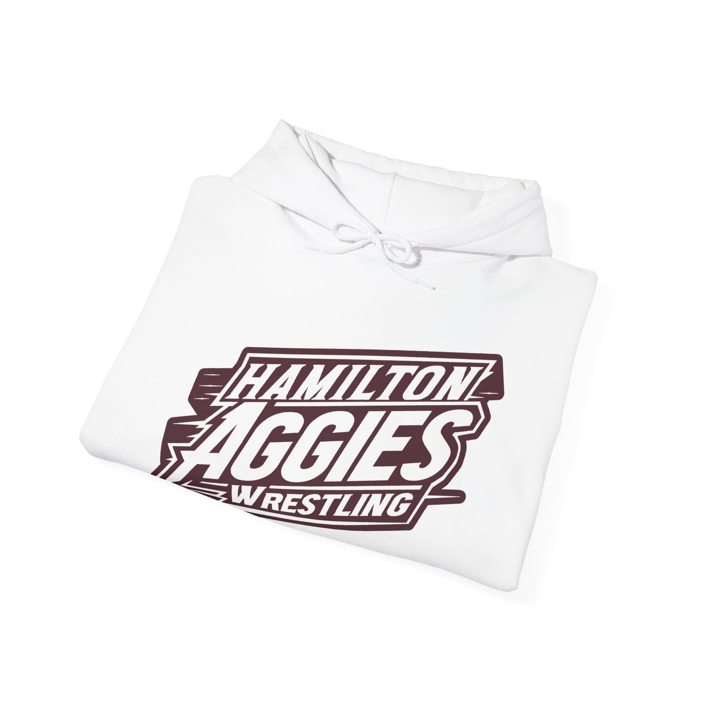 Adult Hoodie Sweatshirt \ Hamilton Aggies Wrestling \ HAW1