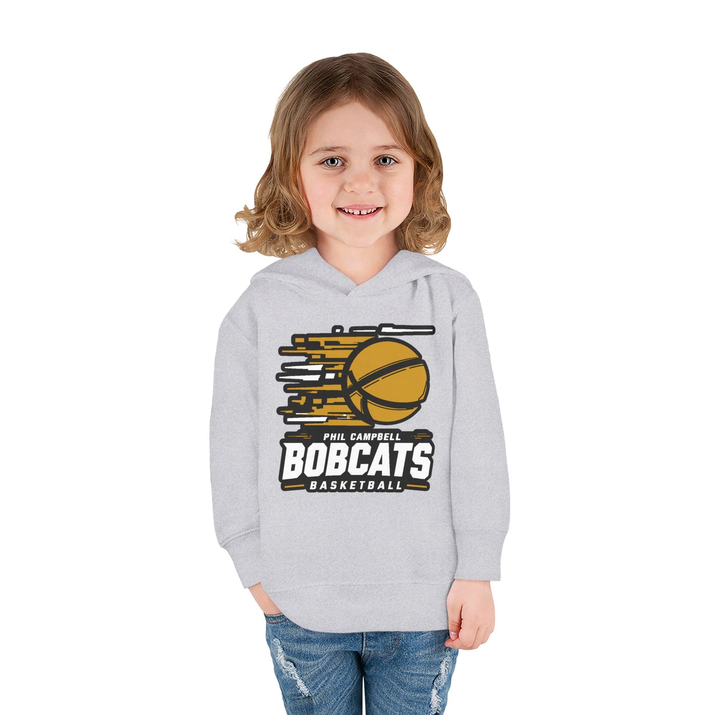 Toddler Hoodie Sweatshirt \ Phil Campbell Bobcats Basketball \ PCBBK2