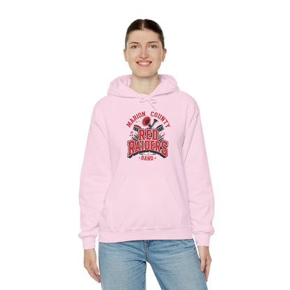 Adult Hoodie Sweatshirt \ Marion County Red Raiders Band \ MCB2