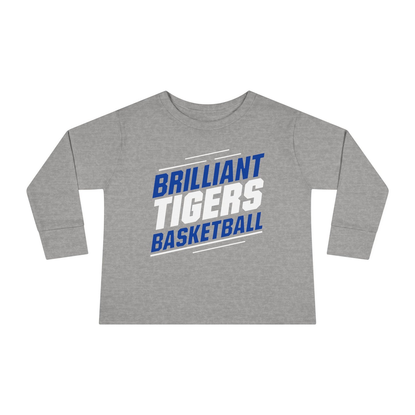 Toddler Long Sleeve Tee \ Brilliant Tigers Basketball \ BTBK2