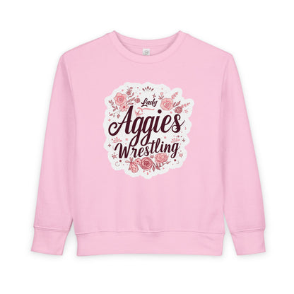 Toddler Crewneck Sweatshirt \ Hamilton Aggies Wrestling \ HAWG1