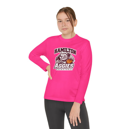 Youth Long Sleeve Tee \ Hamilton Aggies Basketball \ HABB1