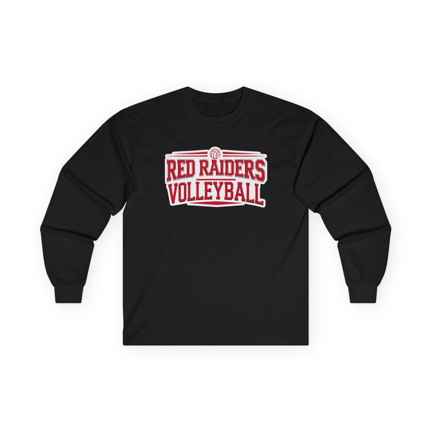 Adult Long Sleeve Tee \ Marion County Red Raiders Volleyball \ MCV2