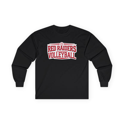 Adult Long Sleeve Tee \ Marion County Red Raiders Volleyball \ MCV2