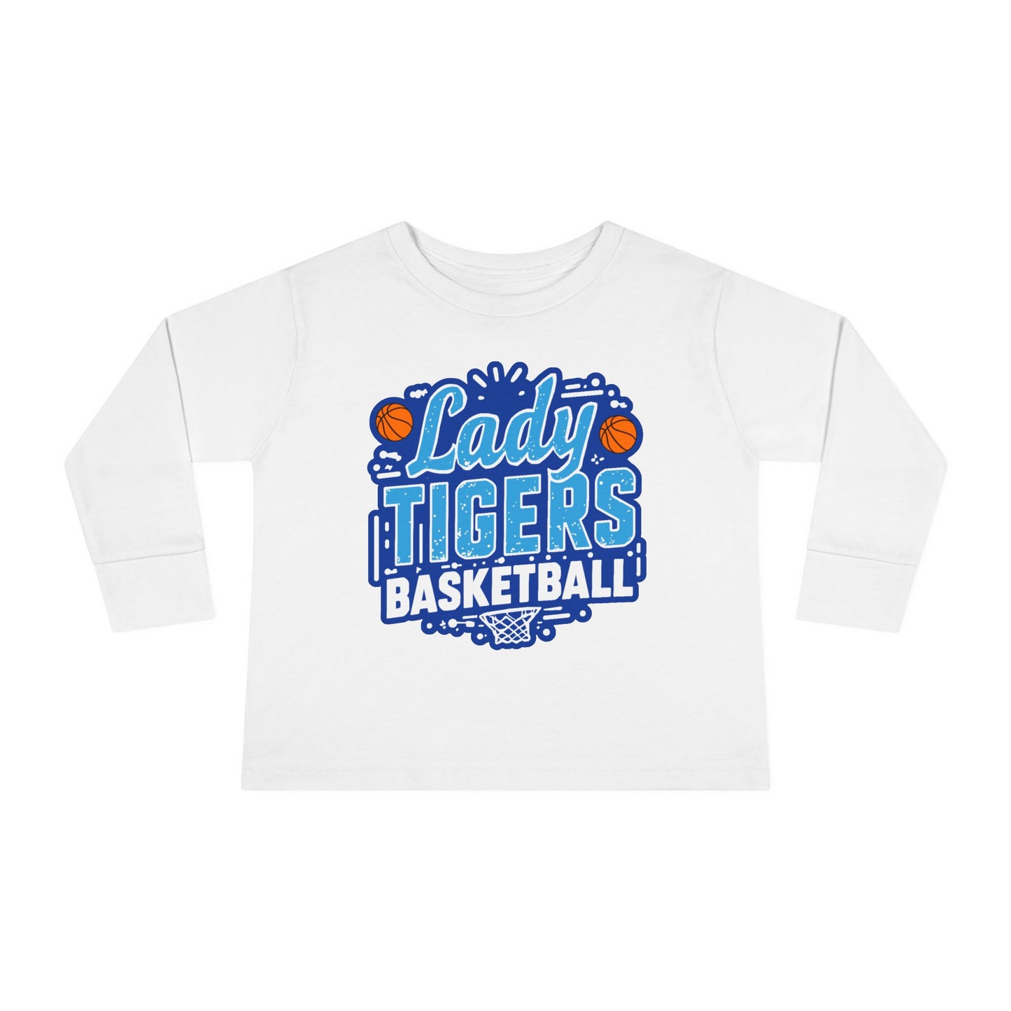 Toddler Long Sleeve Tee \ Brilliant Tigers Basketball \ BTBKG1