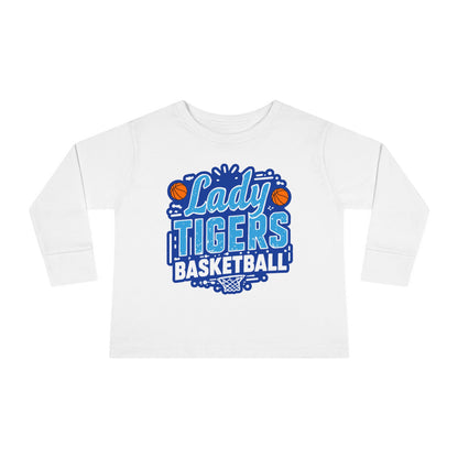 Toddler Long Sleeve Tee \ Brilliant Tigers Basketball \ BTBKG1