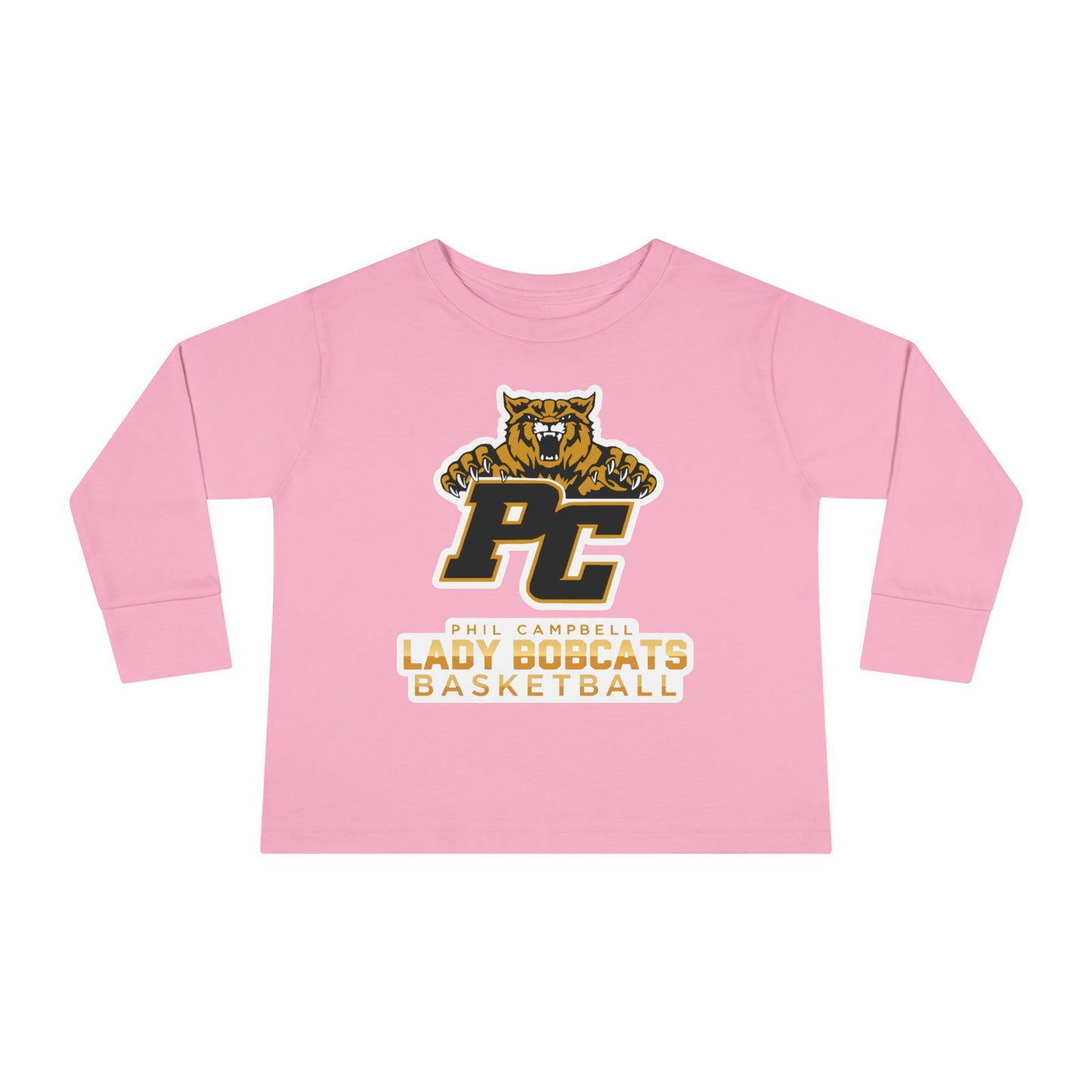 Toddler Long Sleeve Tee \ Phil Campbell Bobcats Basketball \ PCBBKG1