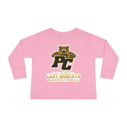 Toddler Long Sleeve Tee \ Phil Campbell Bobcats Basketball \ PCBBKG1