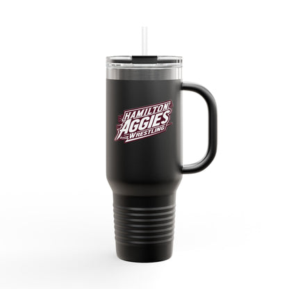 40oz Insulated Tumbler \ Hamilton Aggies Wrestling \ HAW1