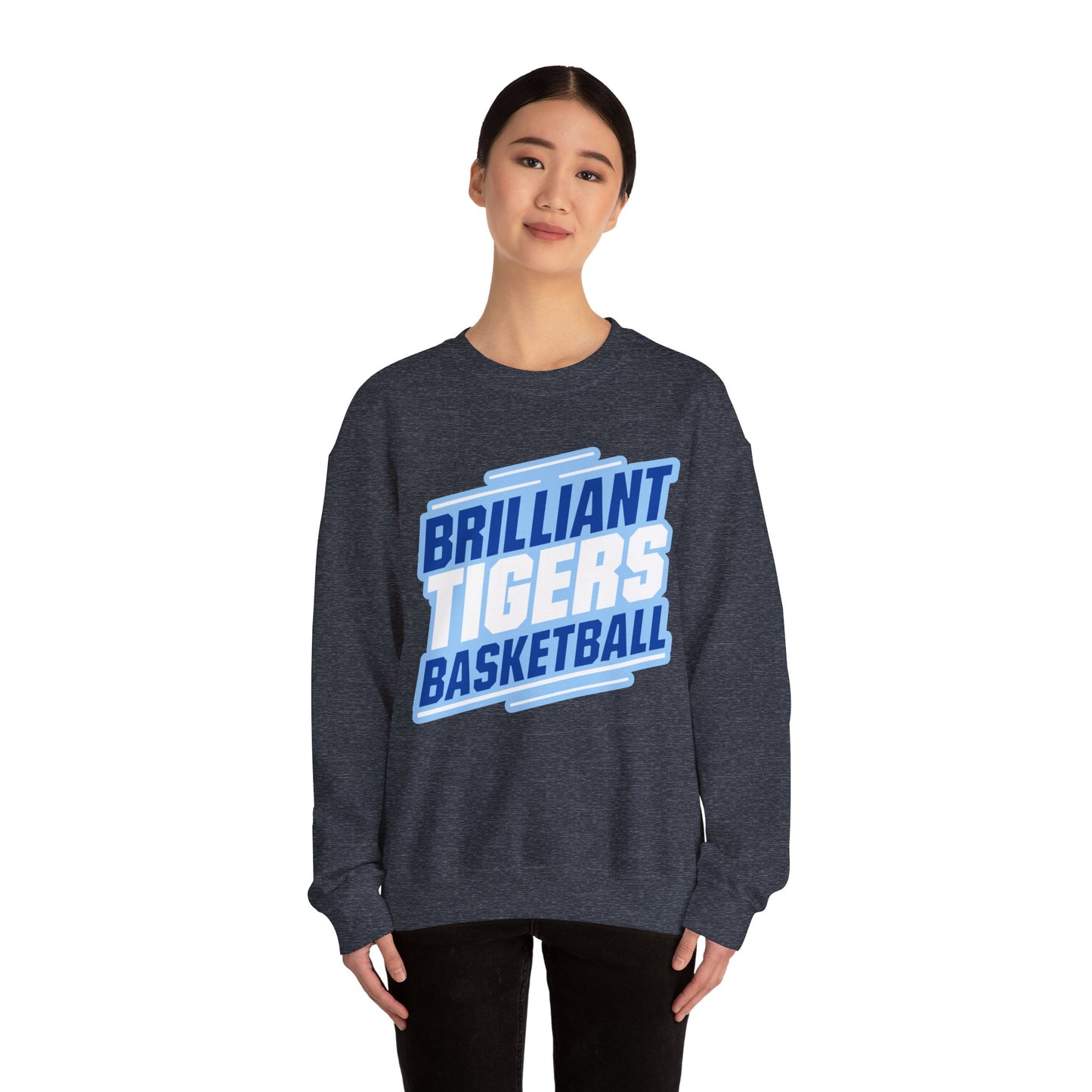 Adult Crewneck Sweatshirt \ Brilliant Tigers Basketball \ BTBK2