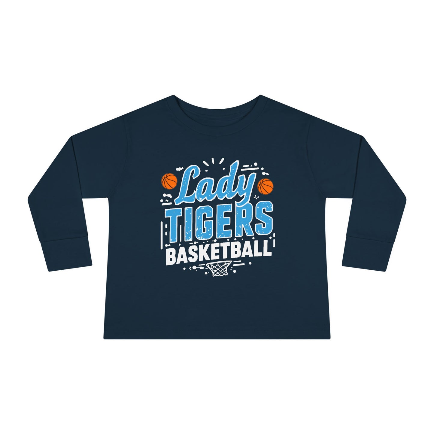 Toddler Long Sleeve Tee \ Brilliant Tigers Basketball \ BTBKG1