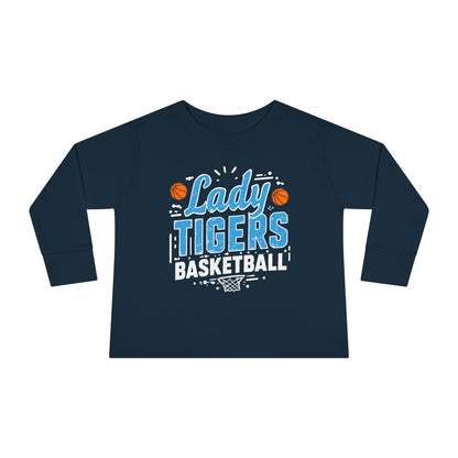 Toddler Long Sleeve Tee \ Brilliant Tigers Basketball \ BTBKG1