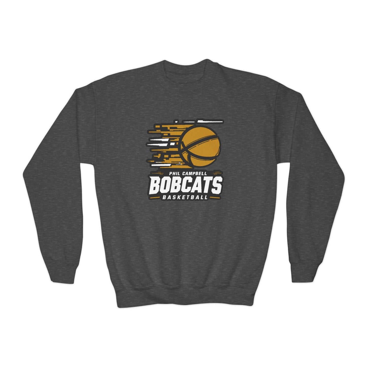 Youth Crewneck Sweatshirt \ Phil Campbell Bobcats Basketball \ PCBBK2