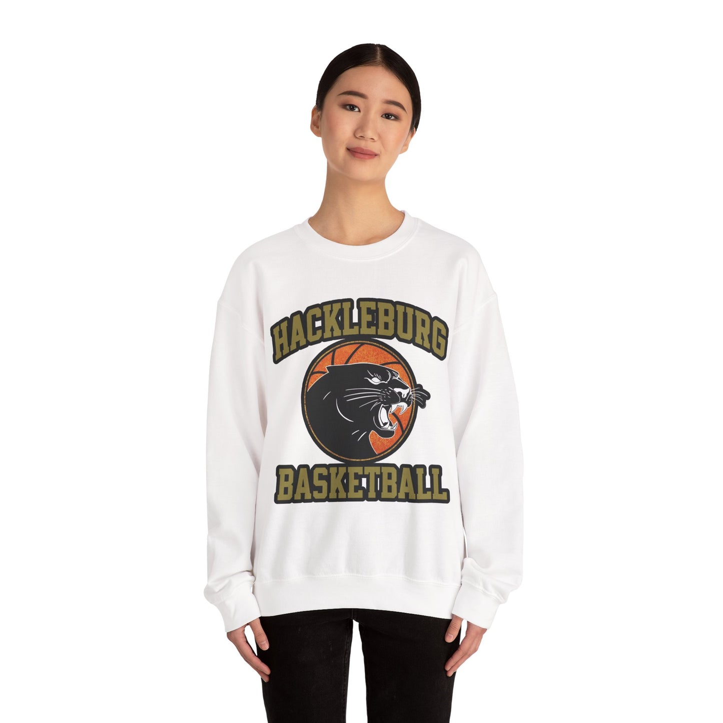 Adult Crewneck Sweatshirt \ Hackleburg Panther Basketball \ HPBK1