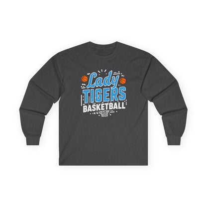 Adult Long Sleeve Tee \ Brilliant Tigers Basketball \ BTBKG1