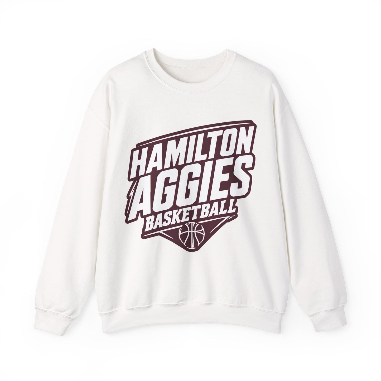 Adult Crewneck Sweatshirt \ Hamilton Aggies Basketball \ HABB2