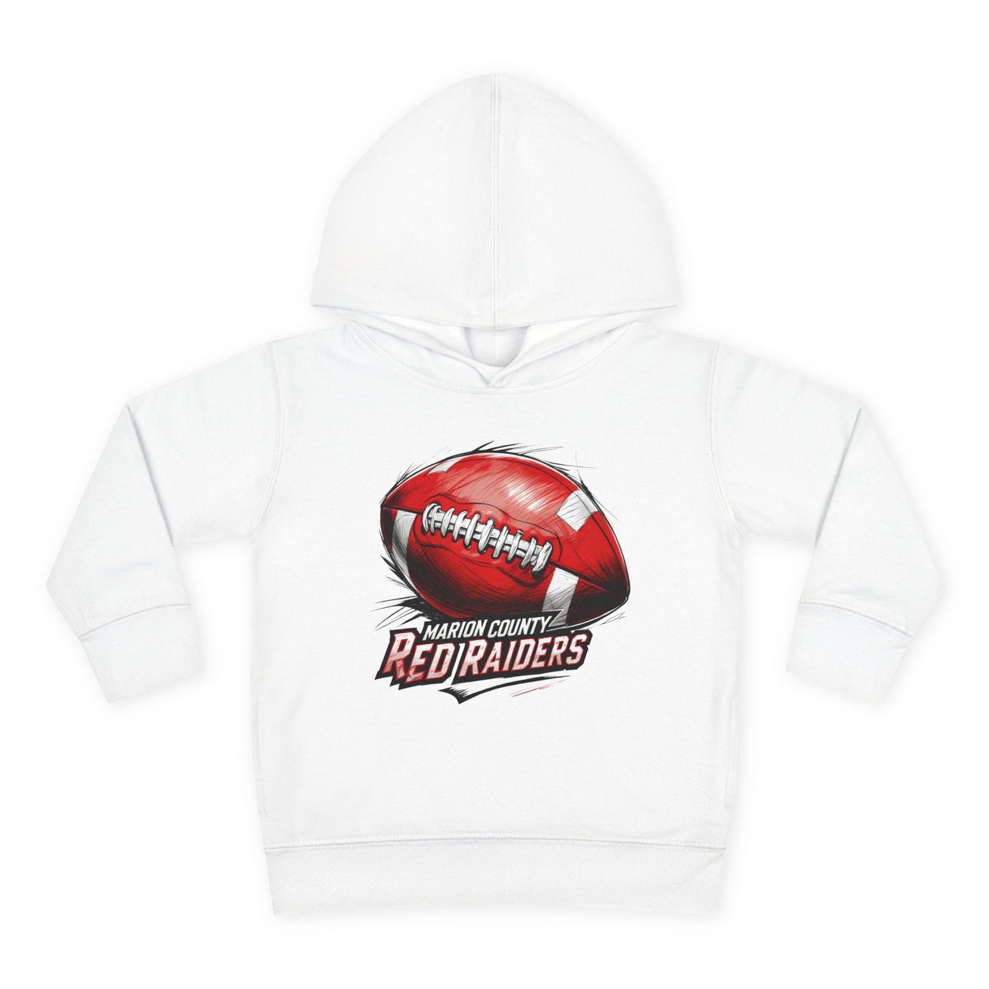 Toddler  Hoodie Sweatshirt \ Marion County Red Raiders Football \ MCF1