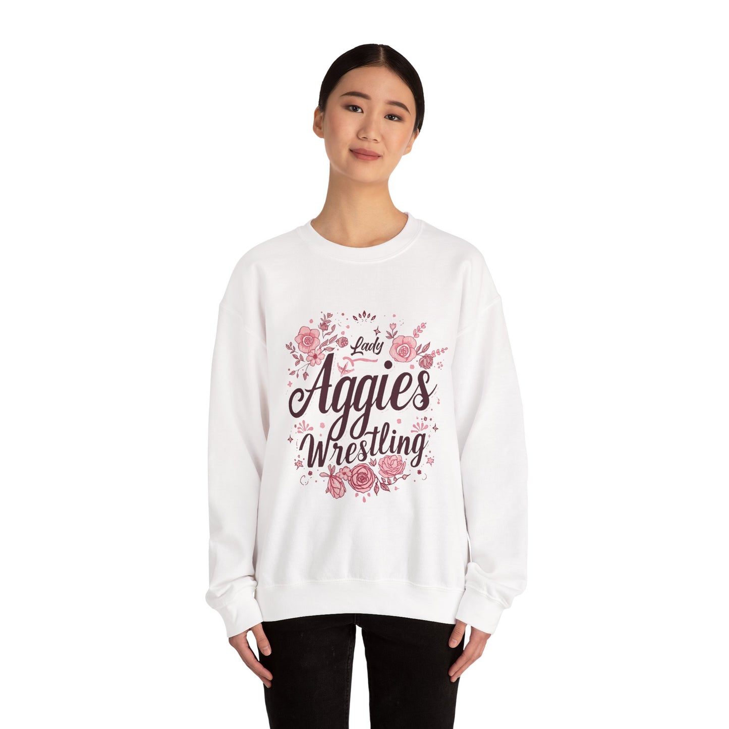 Adult Crewneck Sweatshirt \ Hamilton Aggies Wrestling \ HAWG1