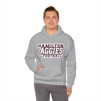 Adult Hoodie Sweatshirt \ Hamilton Aggies Football \ HAF1