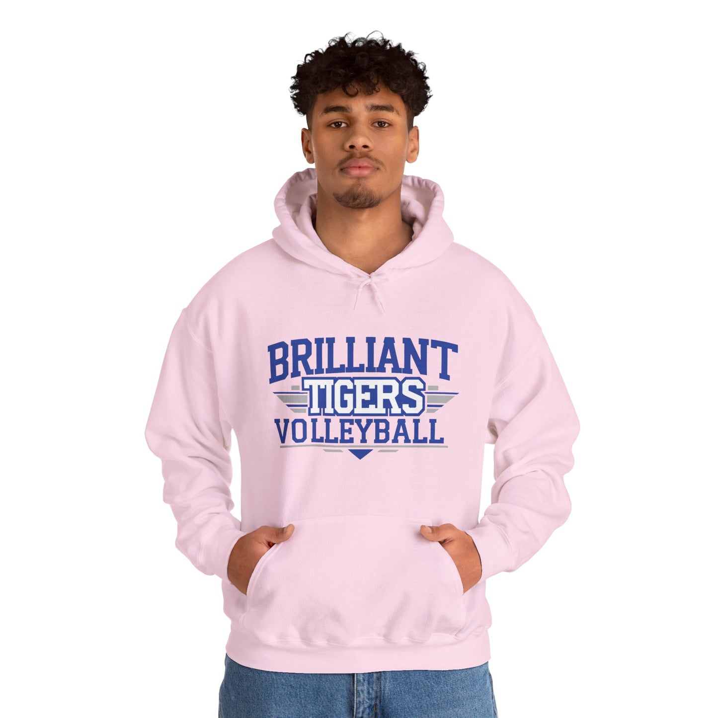 Adult Hoodie Sweatshirt \ Brilliant Tigers Volleyball \ BTV2