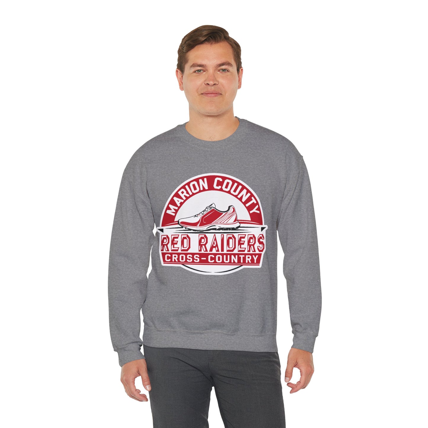 Adult Crewneck Sweatshirt \ Marion County Red Raiders Cross-Country \ MCCC1