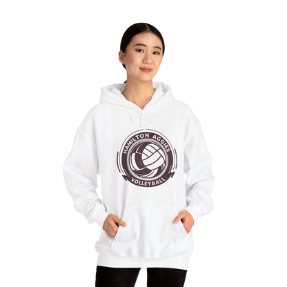 Adult Hoodie Sweatshirt \ Hamilton Aggies Volleyball \ HAV1