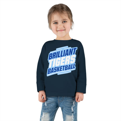 Toddler Long Sleeve Tee \ Brilliant Tigers Basketball \ BTBK2
